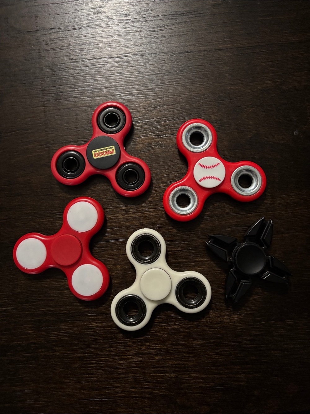 Kids Red and White Fidget Spinner Pack - Classic Hand Spinner Toys
